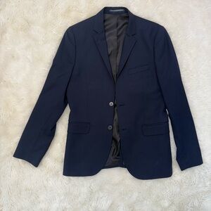 H&M Men's Dark Navy Blazer - Two-Button Sport Coat